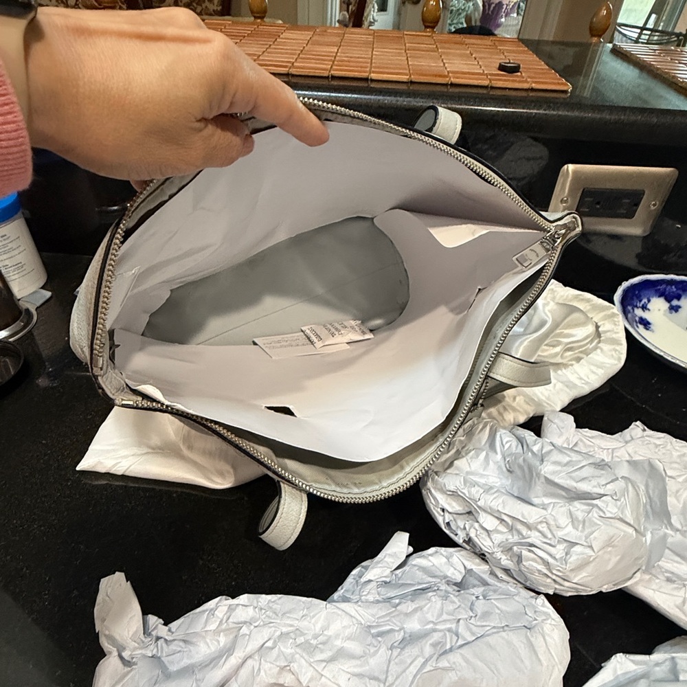 Coach Sky Blue Leather Tote - Picture 5 of 5